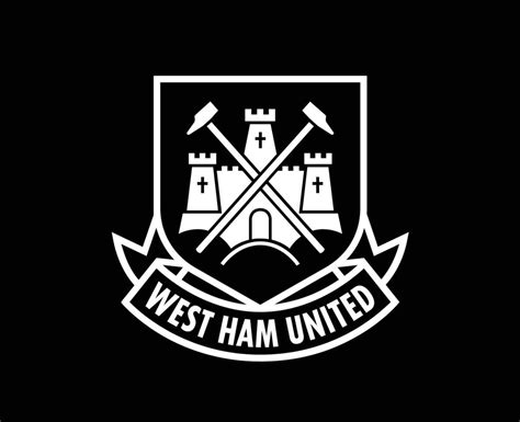 West Ham United Club Symbol White Logo Premier League Football Abstract ...