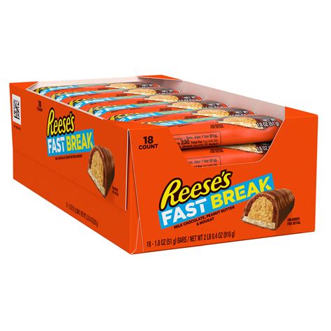 REESE'S FAST BREAK Milk Chocolate Peanut Butter Standard 1.8oz Candy Bar