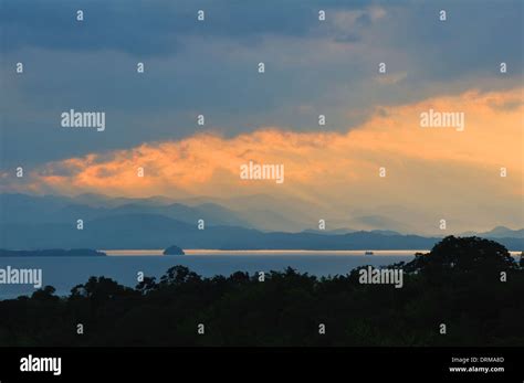 Mountain silhouette on sunrise Stock Photo - Alamy