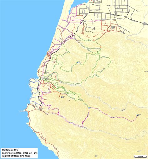 Montaña de Oro SP - California Trail Map