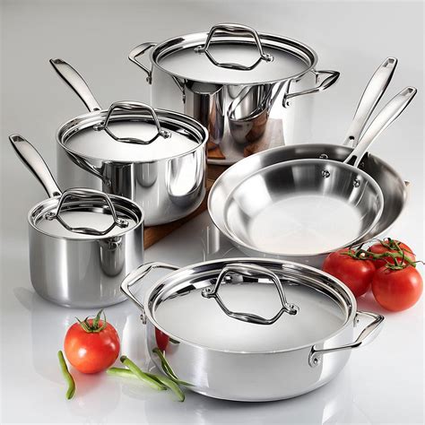 Tramontina Gourmet Tri-Ply Clad 10-Piece Cookware Set-80116/248DS - The Home Depot