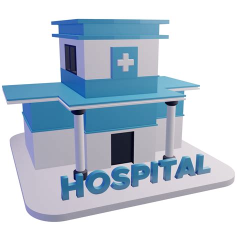 3D Hospital Building Isolated Object with High Quality Render 12916303 PNG