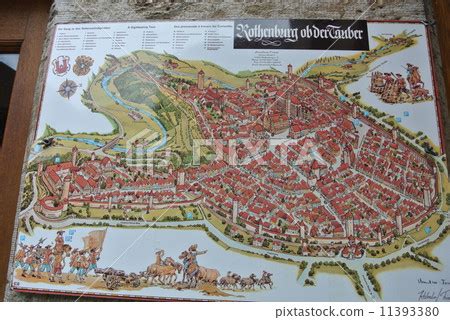 Map of Rothenburg ob der Tauber - Stock Photo [11393380] - PIXTA