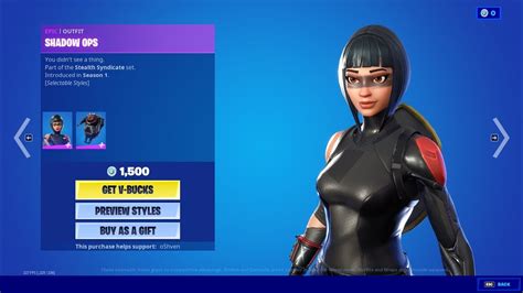 FORTNITE ITEM SHOP LIVE! RARE SHADOW OPS SKIN IS BACK! (Fortnite Battle ...