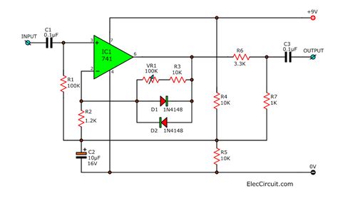 3 circuits of guitar fuzz box and fader control | ElecCircuit.com