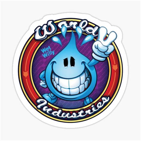 "flameboy World Industries Wet Willy " Sticker by wowaidshop | Redbubble