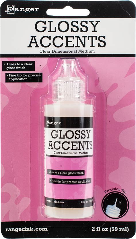 Ranger Inkssentials Glossy Accents 2oz - clear - 789541017042