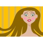 Old fashioned female face vector image | Free SVG