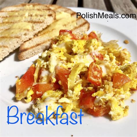 Polish Breakfast – Scrambled Eggs with Onion and Bell Pepper | Polish ...