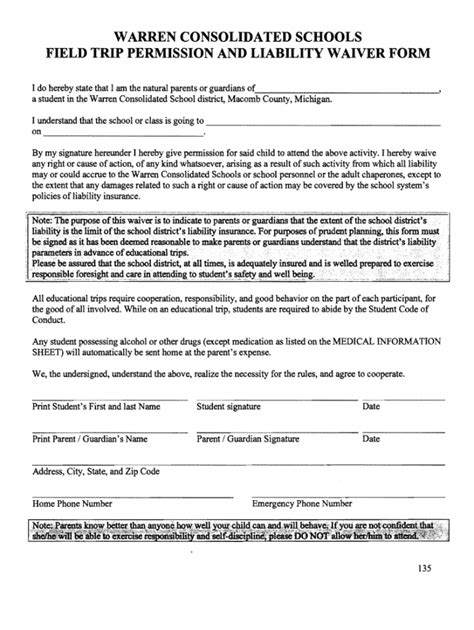 Free Field Trip Permission Slip Fill Out And Sign Printable Pdf Template Signnow Field Trip ...