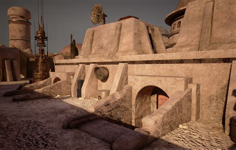 ArtStation - Star Wars Tatooine Mos Eisley , Terry Hess | Mos eisley ...