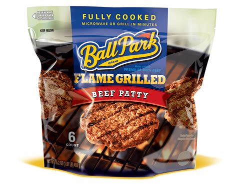 Fully-Cooked Flame Grilled Beef Patties | Ball Park® Brand