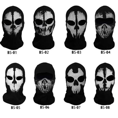 Skeleton Ghost Skull Full Face Mask Biker Ski Balaclava Call of Duty ...