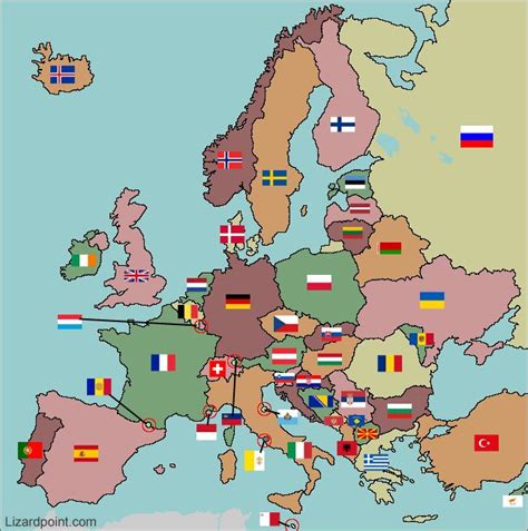 europe-flags-labeled.gif (650×655) | Map quiz, European flags ...