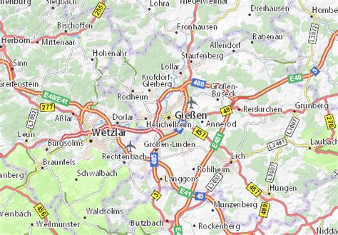 Giessen Map: Detailed maps for the city of Giessen - ViaMichelin