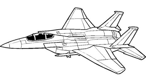 Dibujo de Avión de combate para colorear y pintar #52262