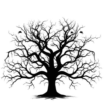 Halloween Scary Tree Silhouette, Halloween, Scary, Tree PNG Transparent ...