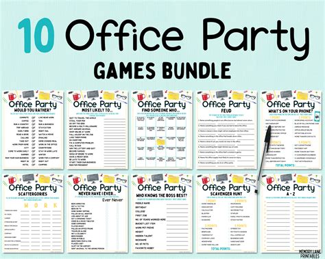 Office Party Games Bundle Work Party Games Fun Printable - Etsy UK