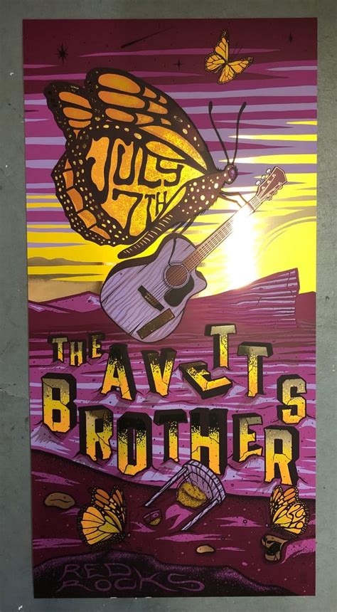 The Avett Brothers - Red Rocks 2019 - Merch Artist Edition Color-CUTS ...