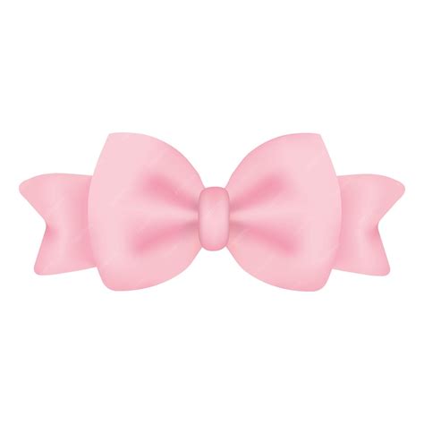 Premium Vector | Vector illustration of a pink bow, realism