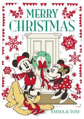 Disney Mickey And Minnie Mouse Personalised Christmas Card | Disney ...