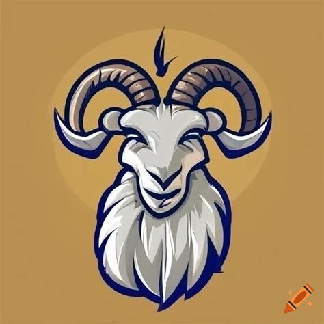 Cartoon goat mascot logo