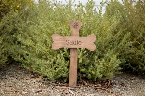 Dog Memorial Cross Custom Dog Bone Cross Personalized Pet Grave Marker - Etsy | Dog grave ideas ...