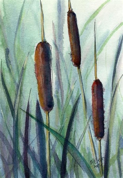 Cattails by MaryAnn Cleary | Painting, Art, Painting & drawing