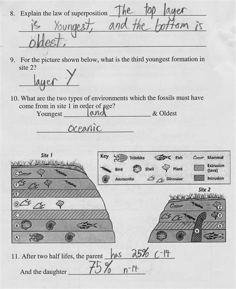 Relative Dating Worksheet Answer Key – Englishworksheet.my.id