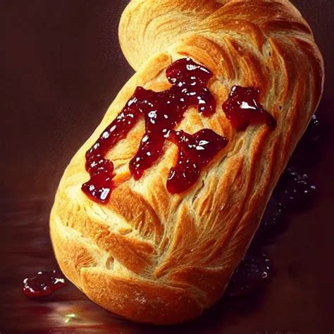 A bread with jam on it, award winning photograph, | Stable Diffusion ...