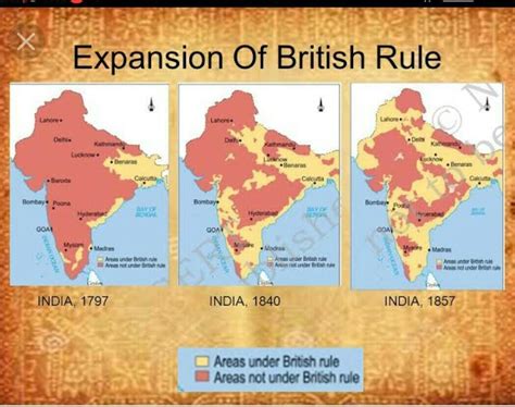 on an outline map of India Mark the area that were in 1852 under the British rule - Brainly.in