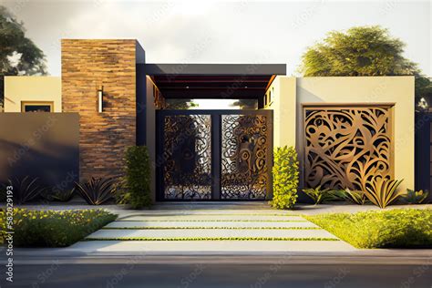 Innovative Main Gate Design. Modern Entrance Portal Architecture ...