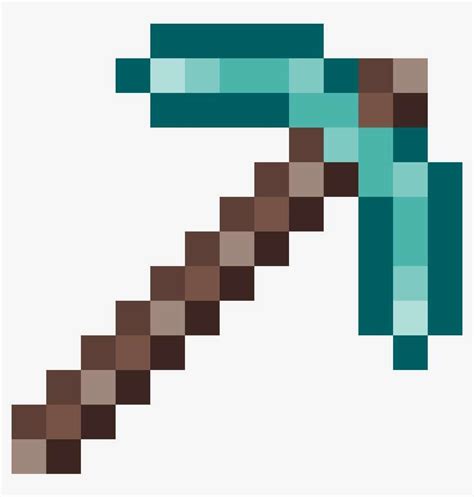 Clip Art Pickaxe Drawing Diamond - Minecraft Gold Pickaxe Png PNG Image ...