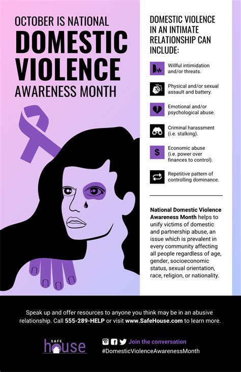 Free Custom Printable Domestic Violence Poster Templates