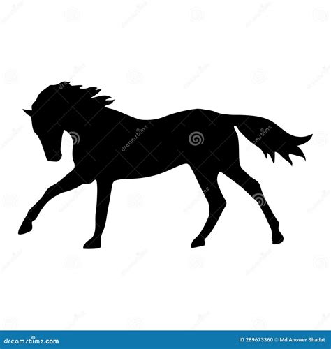 Crazy Horse Silhouette in Action Stock Vector - Illustration of ...