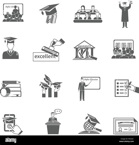 Higher Education Icon Black Stock Vector Image & Art - Alamy