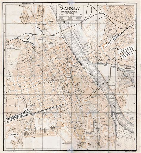 Warsaw Map, Map of Warsaw, Warsaw City, Old Warsaw Map, Retro Warsaw Map, Vintage Warsaw Map ...