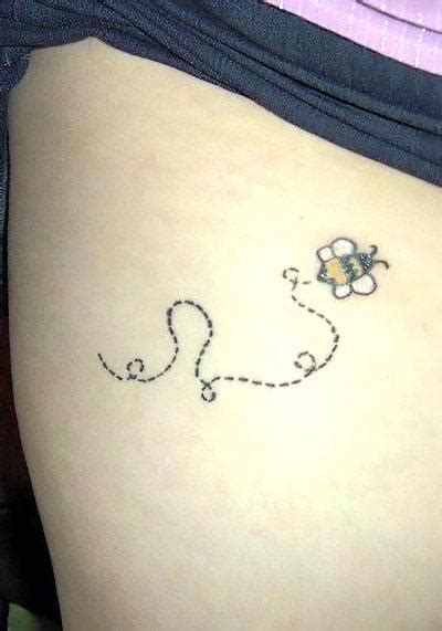 Cute Little Bee Tattoo Idea