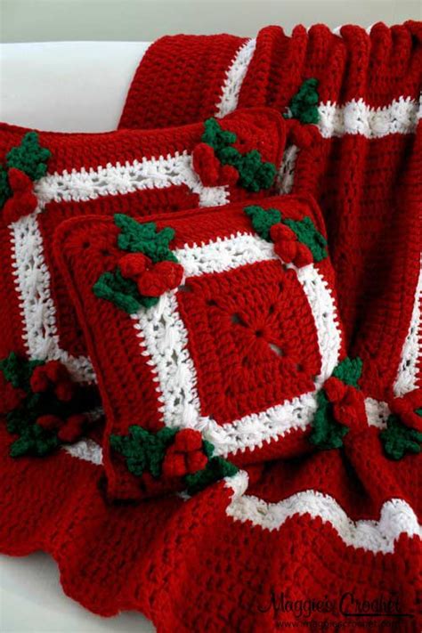 Irish crochet &: CHRISTMAS IDEAS. CROCHET BLANKETS + PILLOWS.