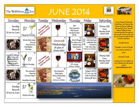 Here is our Calendar of Events for June 2014! This all looks like fun! | Wolfeboro, Event ...