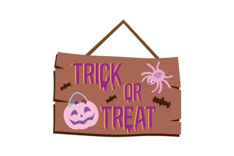 Vintage Trick or Treat Sign SVG Cut file by Creative Fabrica Crafts ...