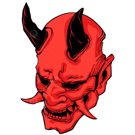 Oni Mask Vector Illustration Skull Devil, Oni Mask, Skull Devil, Mascot ...