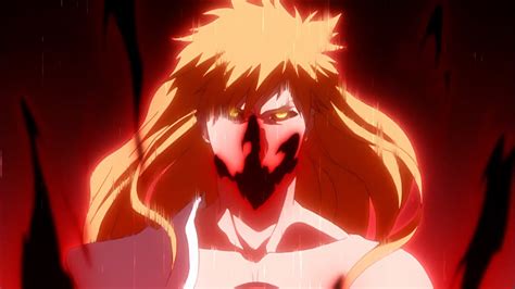 『BLEACH 千年血戦篇』Ichigo full Hollowfication and overwhelmed Ulquiorra spiritual powers - YouTube