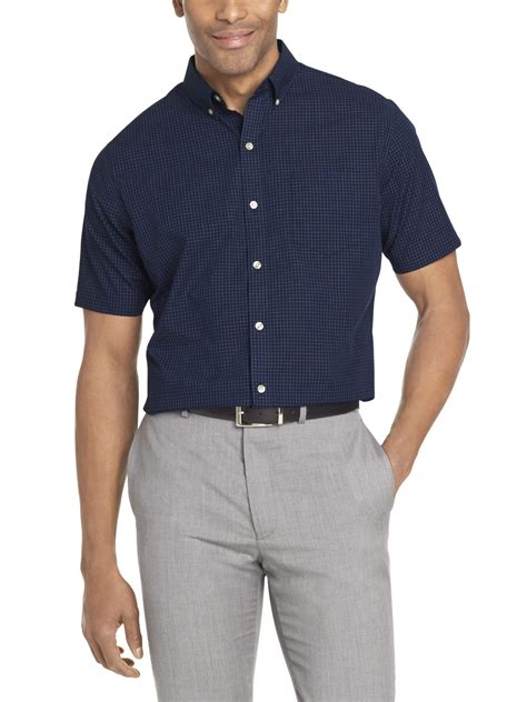 Van Heusen Men's Big and Tall Wrinkle Free Short Sleeve Shirt - Walmart.com