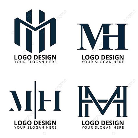 Minimalist Letter MH Logo Design