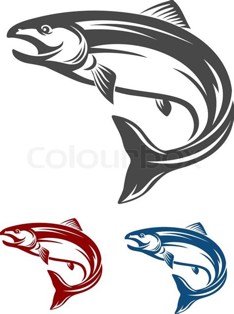 Salmon fish | Stock vector | Colourbox