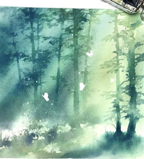 Mist, Light, and Shadow: How to Paint a Watercolor Forest | Skillshare Blog