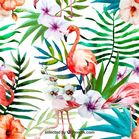 Free Vector | Hand painted tropical nature