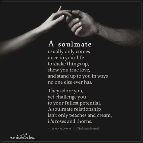 A Soulmate Usually Only Comes | Soulmate quotes, Soulmate love quotes ...