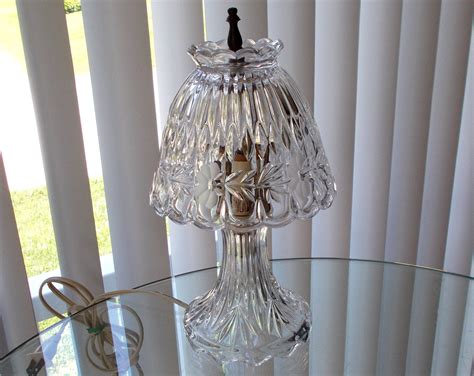Vintage Etched Crystal Table Lamp Bedside Lamp | Etsy | Crystal table lamps, Bedside lamp, Lamp